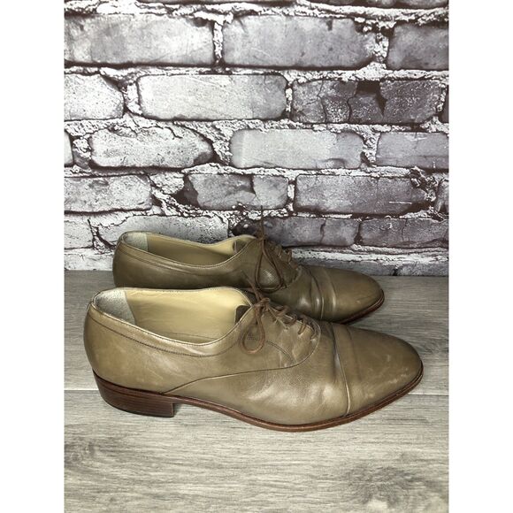 Rodi Taupe Leather Derby Cap Toe Oxfords Lace Up Dress Shoes Men Sz 44EU/11M US - Picture 3 of 16